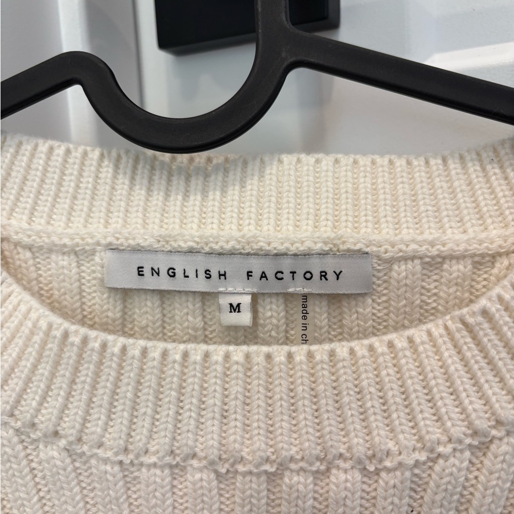 English Factory Ribbed Cream Sweater - Picture 2 of 6